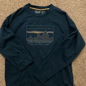 Patagonia Blue Crewneck Sweatshirt Mens Large